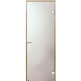 Дверь для бани и сауны стеклянная Harvia STG 700×1900 сосна/сатин