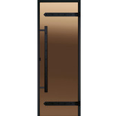 Дверь для бани и сауны стеклянная Harvia Legend 800×1900 бронза