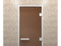 Дверь для хамама стеклянная DoorWood Бронза матовая, 70×190